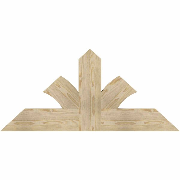 Ekena Millwork Richland Rough Sawn Timber Gable Bracket, Douglas Fir, 48"W x 22"H x 2"D x 6"F, 11/12 Pitch GBW048X22X0206RIC00RDF - main